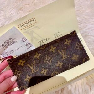 Louis Vuitton Brown Business Card: Canvas Leather Slim Case Wallet-PRE-LOVED!